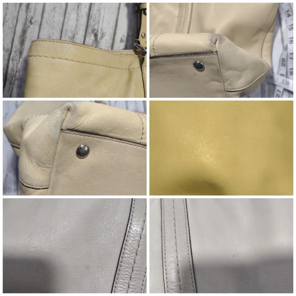 Coach Beige Leather Handbag - Picture 15 of 16